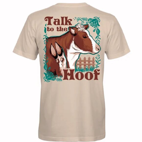 Talk To The Hoof Humor Short Sleeve T-Shirt NEW Fast Ship - Picture 1 of 7